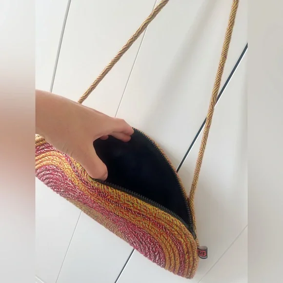 Multi Colour Rope Shoulder Purse - Picture 4 of 5